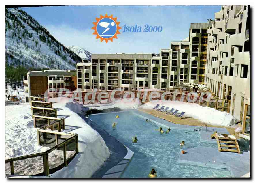 CPSM Isola 2000 Cote d'Azur French Riviera Alpes Maritimes Pistes de 1800 a 2500 m Neige Ski Soleil 