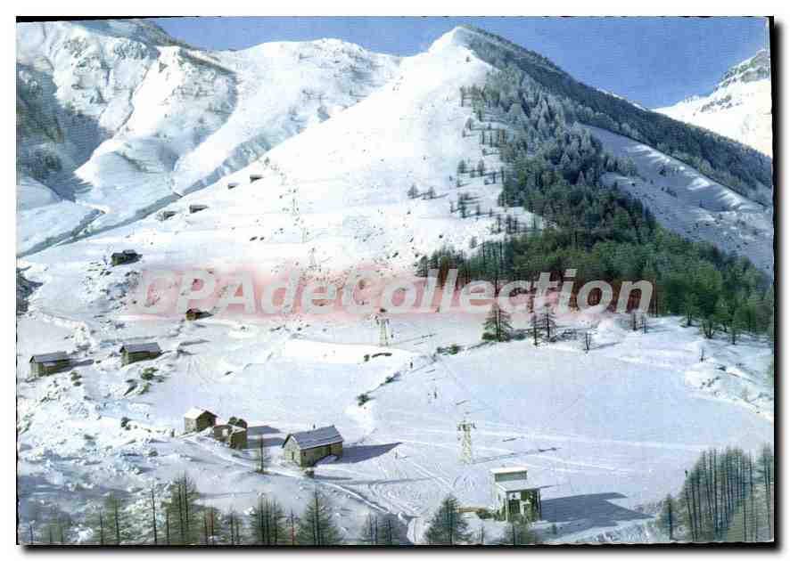 Auron (06 A.-Mar.) — Vue aérienne du Château de Nabinas et Télébéenne — Imprimerie Combier