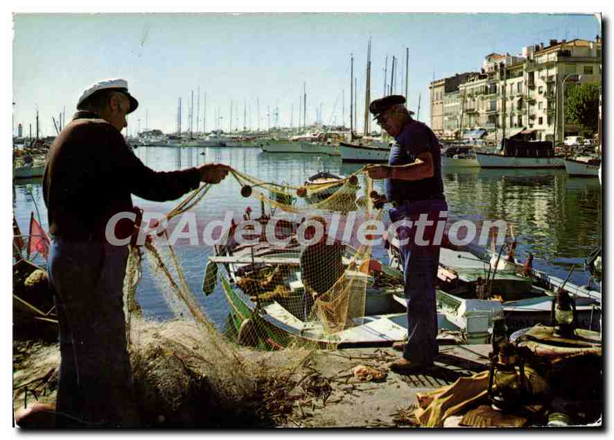Pêcheurs au port, le Quai Saint-Pierre — Cannes — Éd. A. RIO, 115 B - St-Lambert - 06000 Nice