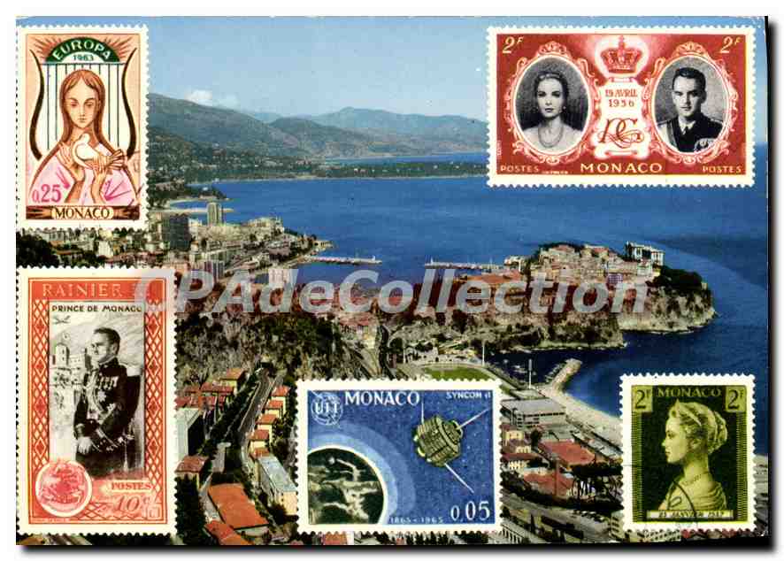 Vue générale de Monaco et Monte-Carlo — au fond le Cap Martin et l'Italie — Éditions AMARS