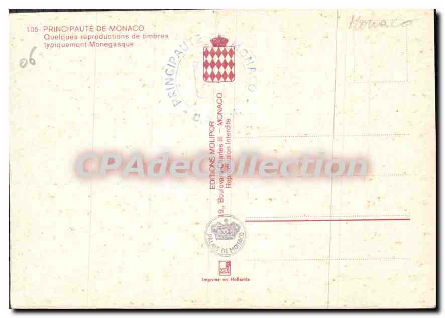 Monaco — Souvenir philatélique 1966 — Éditions Molipor — Reverso