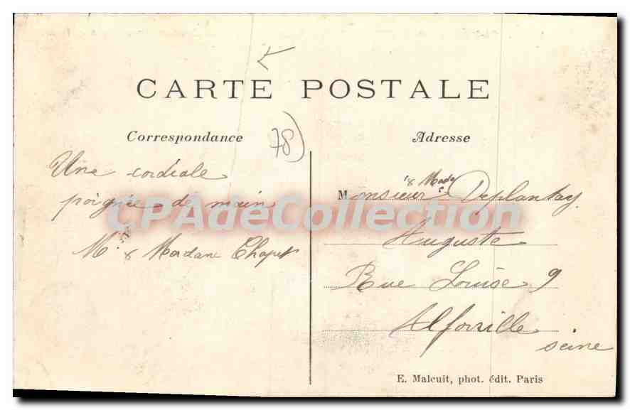 CPA St Remy les Chevreuse Les Rochers au dessus du Village — Back