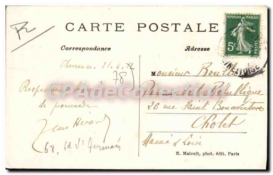 CPA St Remy les Chevreuse (S et O) Les Rochers eu dessus du Village — Back