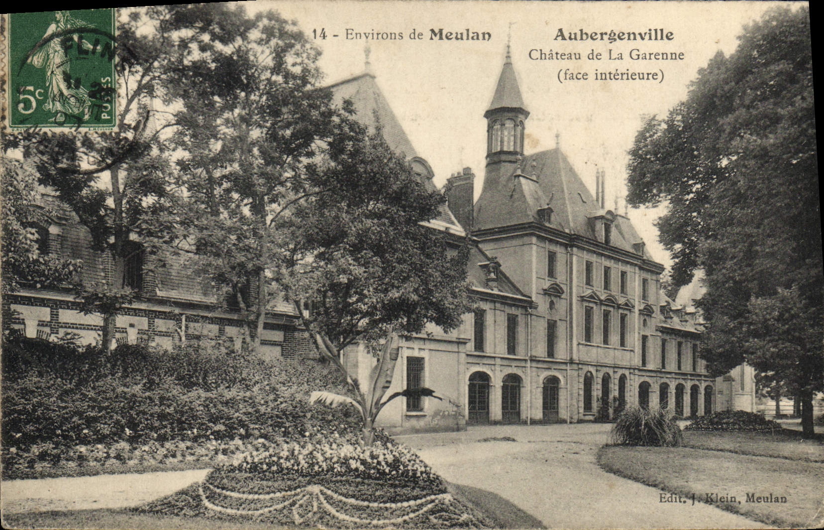 Aubergenville - Château de La Garenne (face intérieure) — Environ de Meulan — Edit. J. Klein, Meulan
