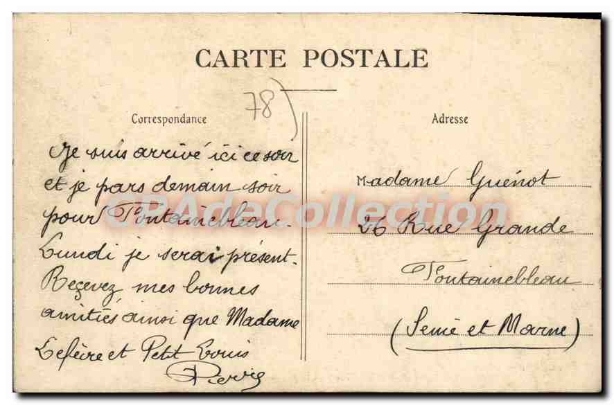 CPA Houdan (S et O) Bords de la Vesgre Ecole d'Aviculture Farjon — Back