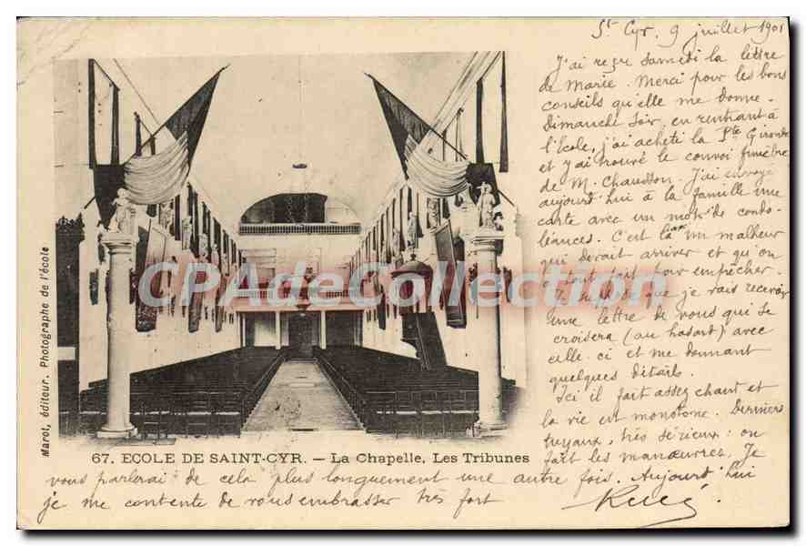 CPA Cyr Ecole de Saint Cyr La Chapelle Les Tribunes