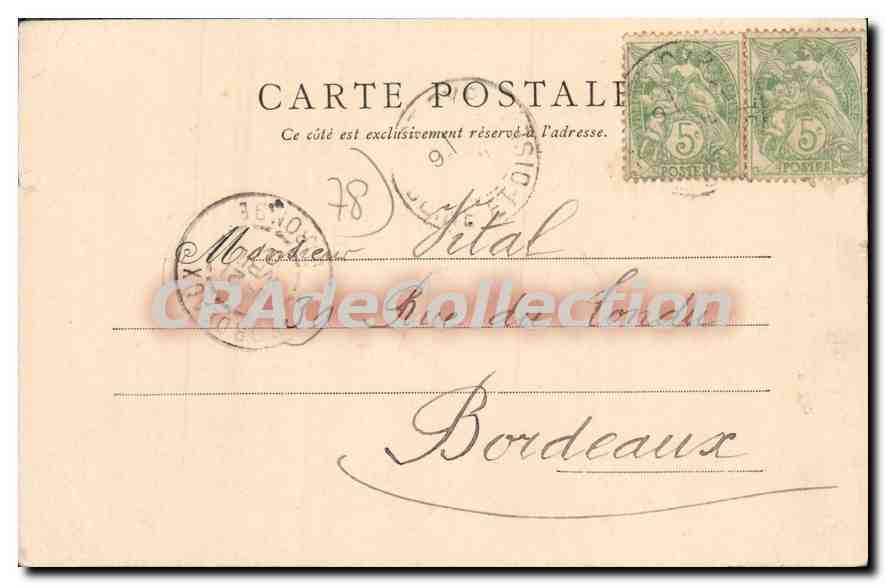 CPA Cyr Saint Cyr Cour Napoleon — Verso