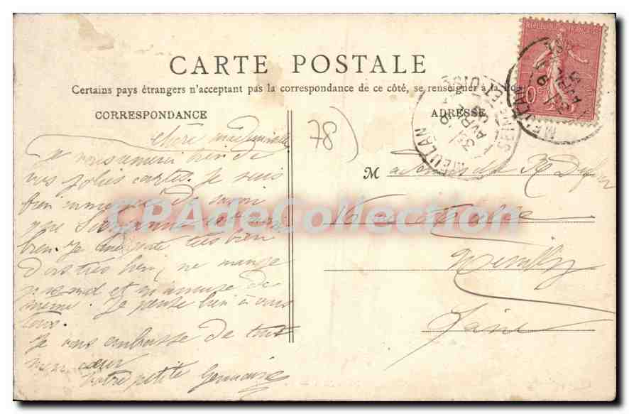 CPA Meulan Le Pont — Verso