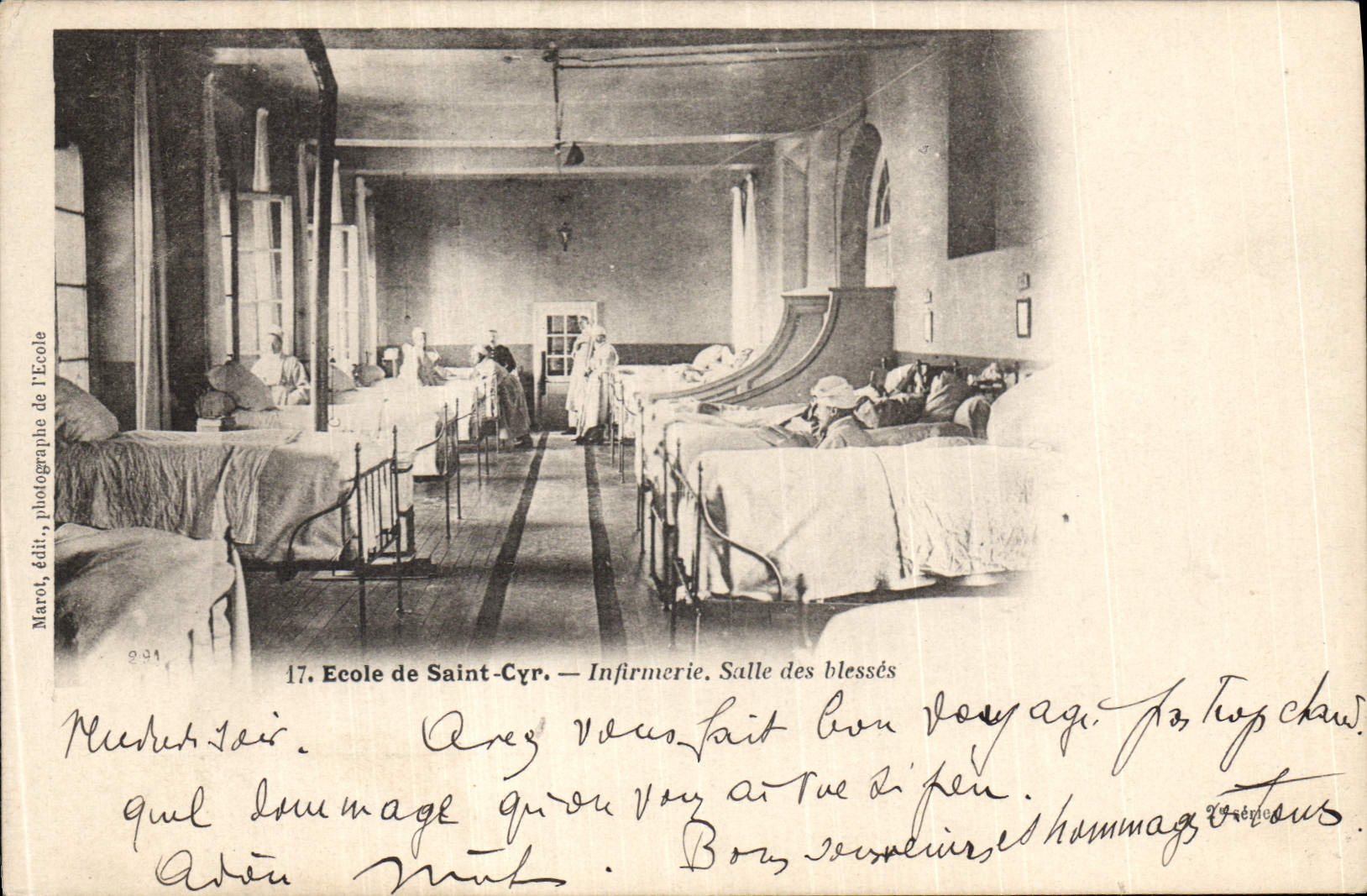 École de Saint-Cyr — Infirmerie. Salle des blessés — Marot, photographe de l'École