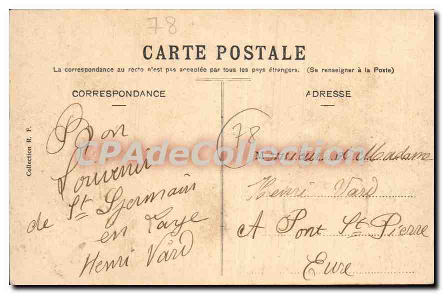 St-Germain-en-Laye — La Terrasse — éditeur inconnu, n° 1000 — Reverso