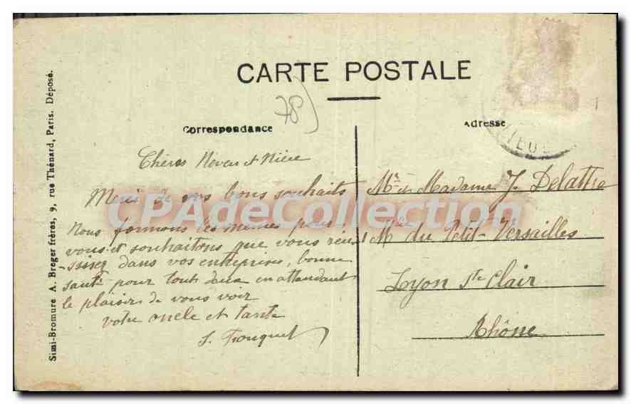 CPA Andresy La Villa des Tilleuls — Back