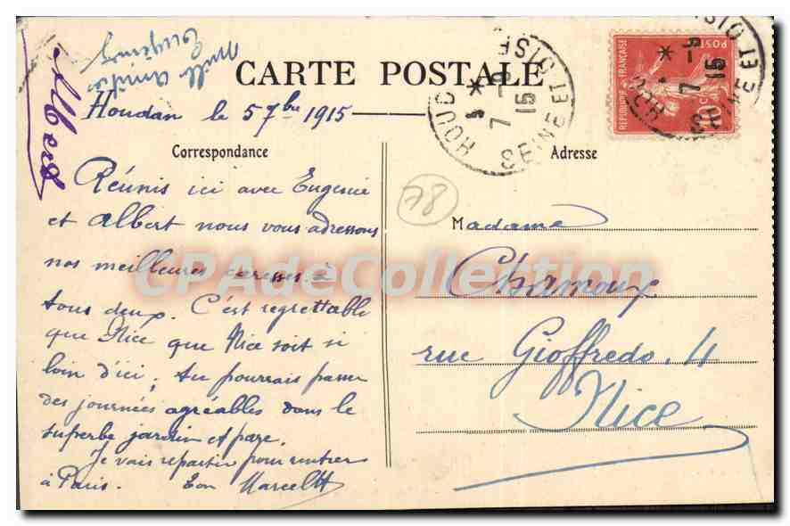 CPA Houdan (S et O) Bords de la Vesgre — Back