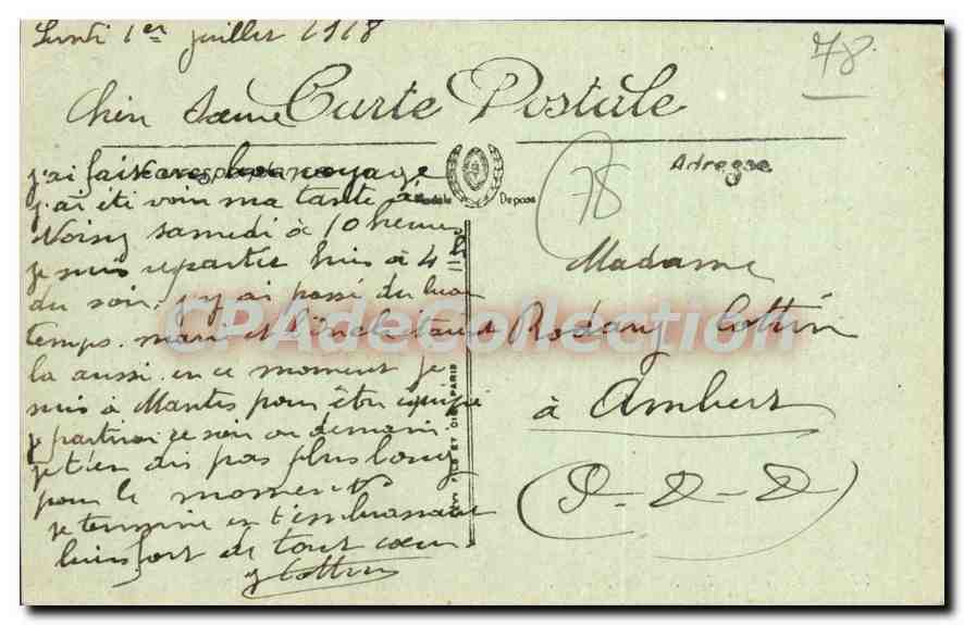 Mantes — Rue Nationale — LL. — n°45 — Reverso