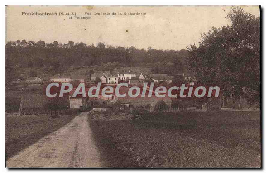 CPA Pontchartrain (S et O) Vue Generale de la Richarderie et Potencon