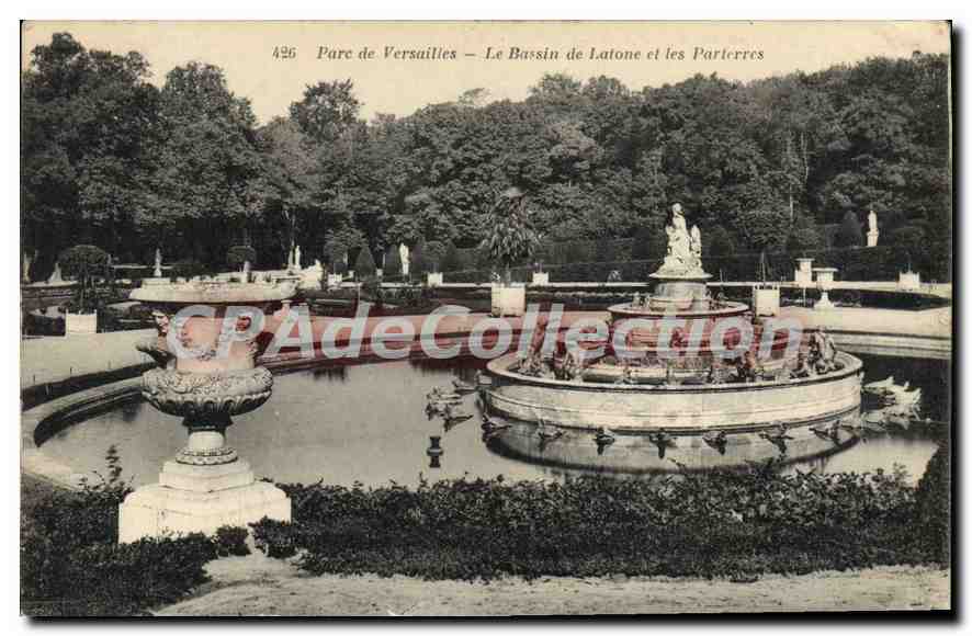 Parc de Versailles — Le Bassin de Latone et les Parterres — CPACollection n°426