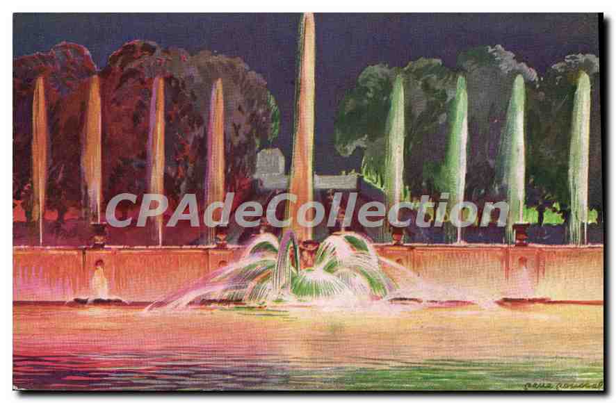 Versailles — Fête de nuit au bassin de Neptune — Éditée par la Société des Versaillaises