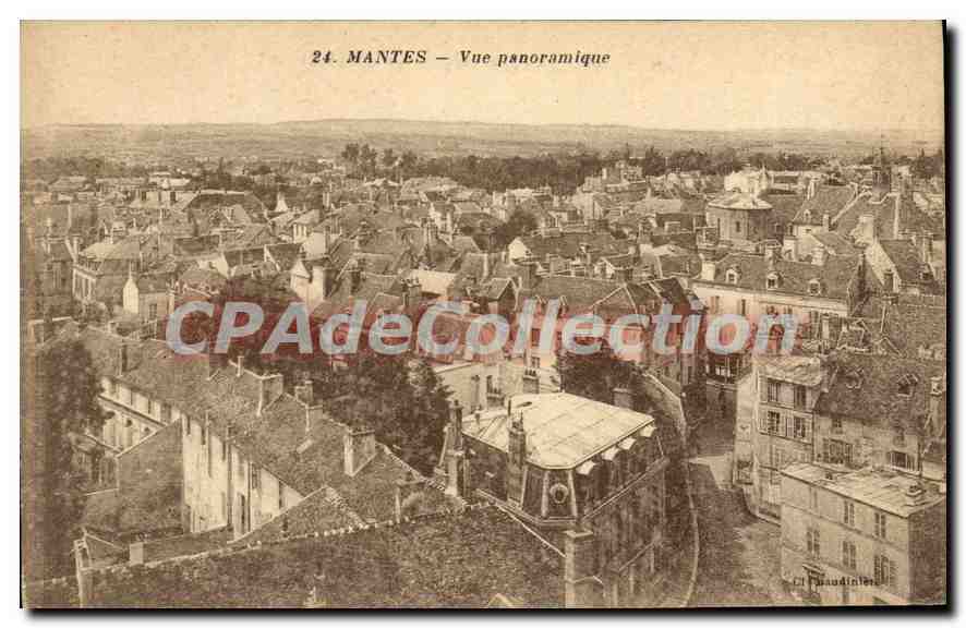 MANTES — Vue panoramique — Éd. Claudin, n°24