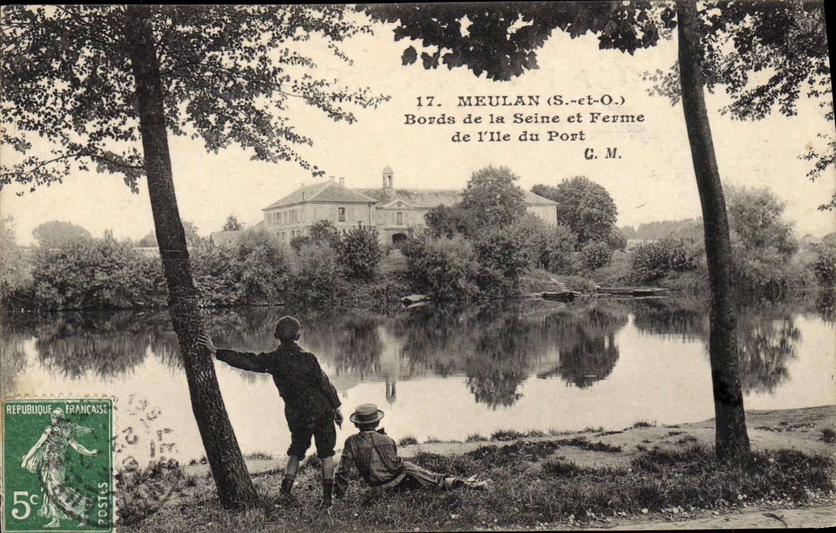 Meulan (S.-et-O.) — Bords de la Seine et Ferme de l'Île du Port — C. M.