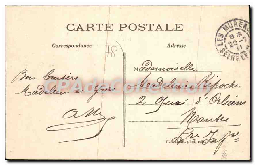 Meulan (S.-et-O.) — Bords de la Seine et Ferme de l'Île du Port — C. M. — Reverso