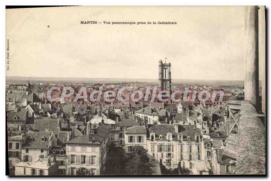 Mantes — Vue panoramique prise de la Cathédrale — Vol. du Petit Mantes