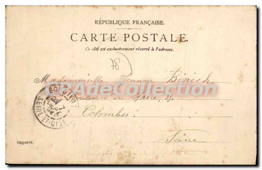 CPA Croissy L'Eglise — Verso