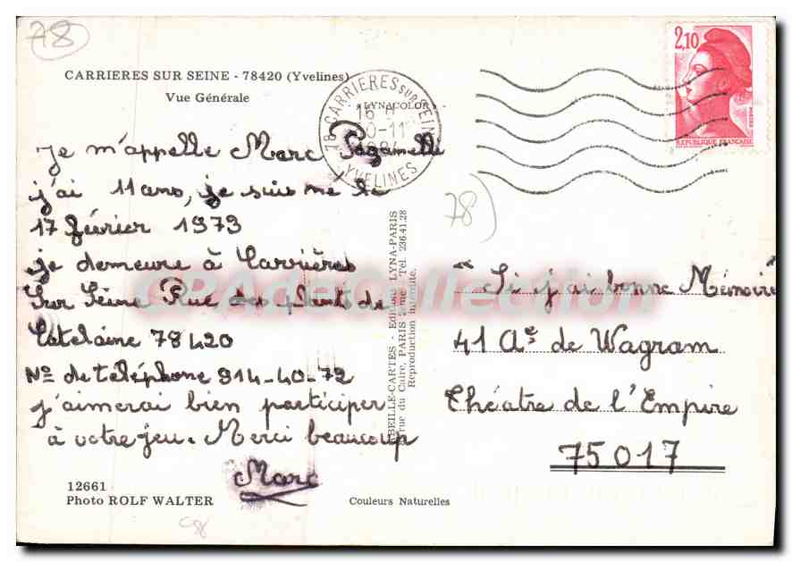 Carrières-sur-Seine — Vue Générale — Édition LYNACOLOR — Back