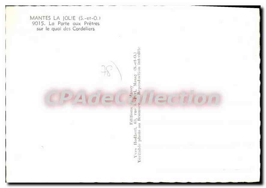 Mantes-la-Jolie — La Porte aux Prêtres sur le quai des Cordeliers — Yves Hodbert — Verso