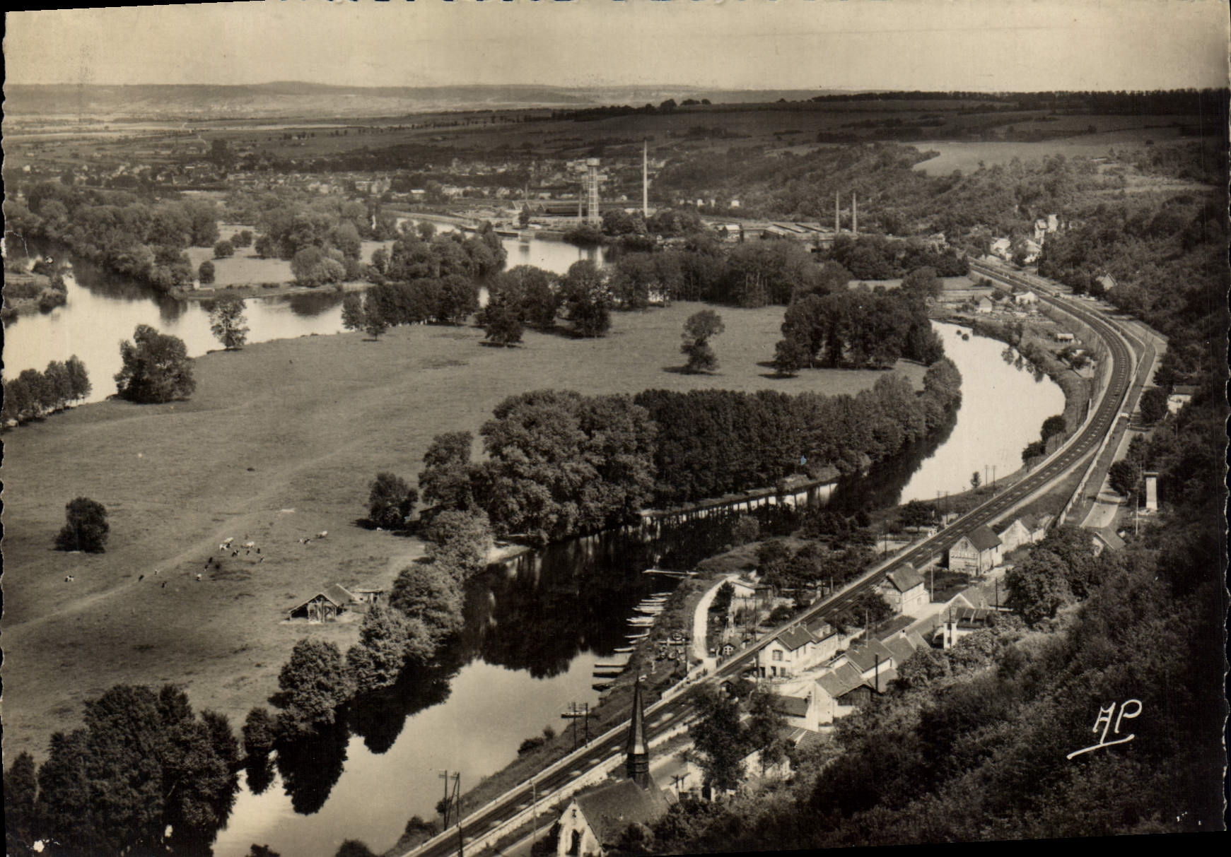 Jeufosse (S.-et-O.) — Ansicht der Seine und Bonnières — HP