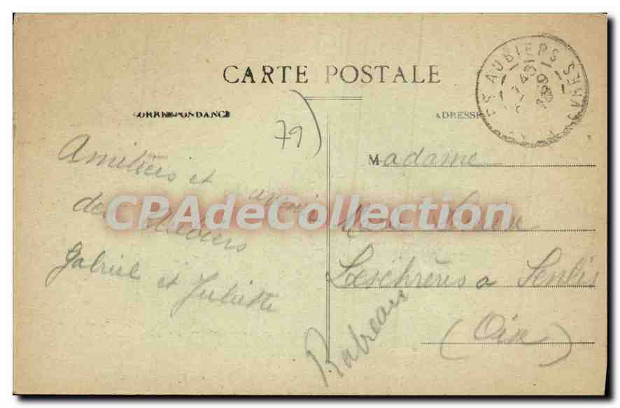 CPA Saint Aubin de Baubigne (Deux Sevre) La Durbeliere Niort Le Donjon — Rückseite