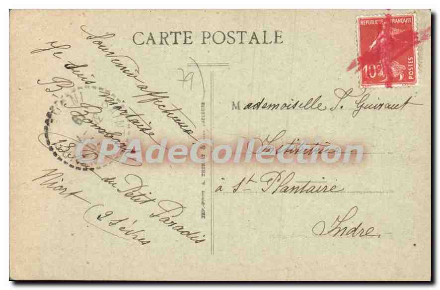 Niort (Deux-Sèvres) — Rue de la Reigratterie, La Sèvre — Éditeur : J. Van Journaux, Niort — Verso
