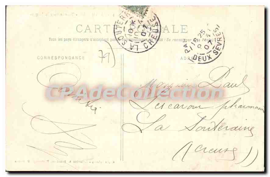 CPA Parthenay Tour et Pont St Jacques — Verso