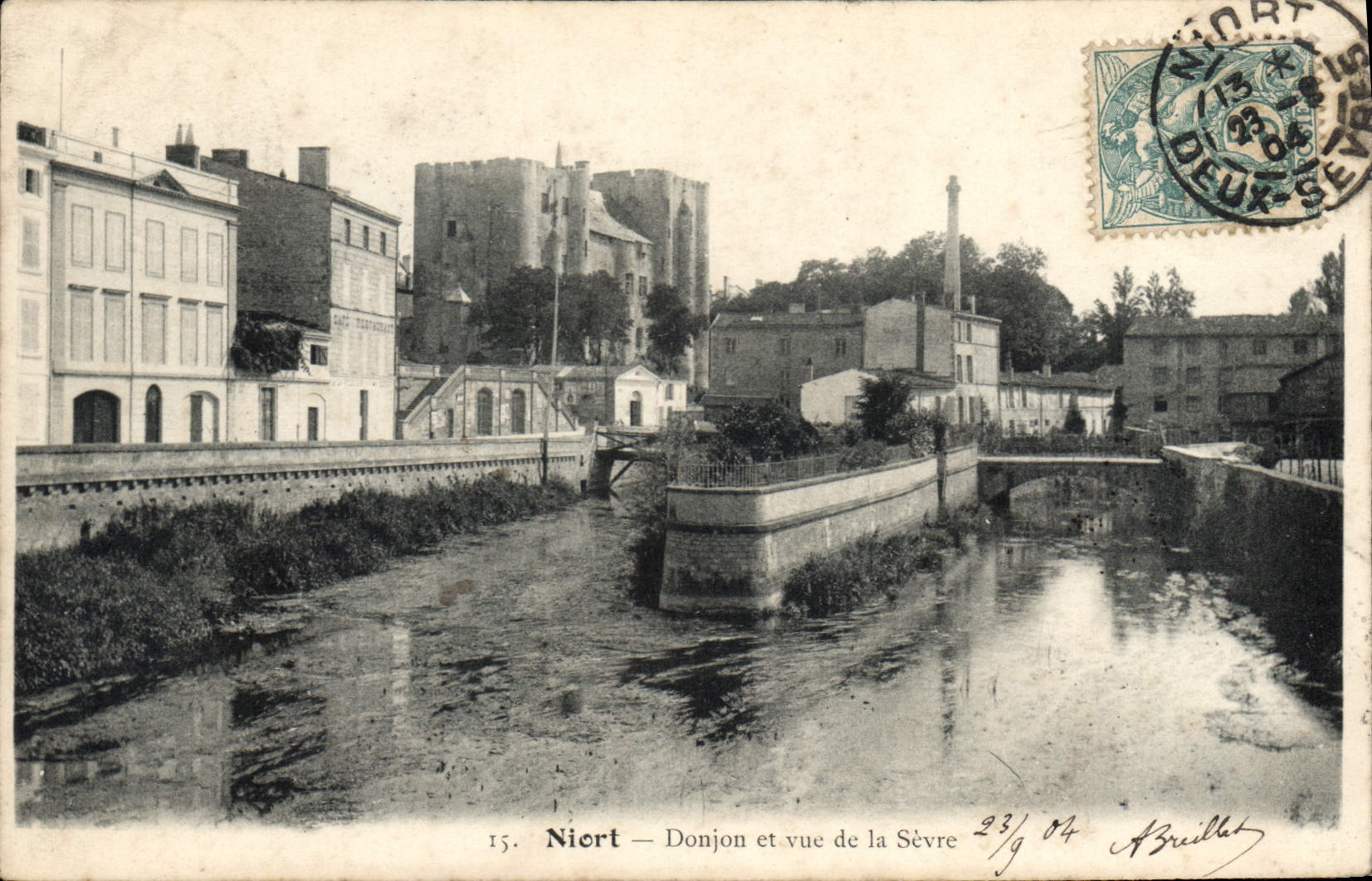 Niort — Donjon et vue de la Sèvre — A. Brilleau