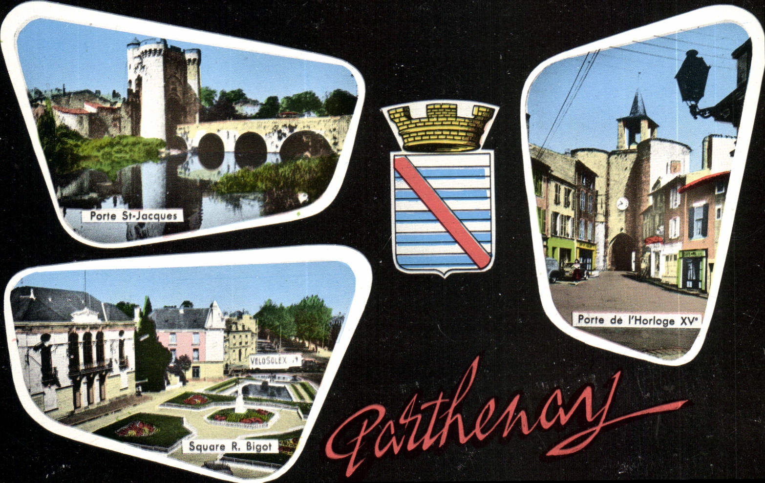 CPSM Pathenay Porte St Jacques Porte de l'Horloge XVe Square R Bigot