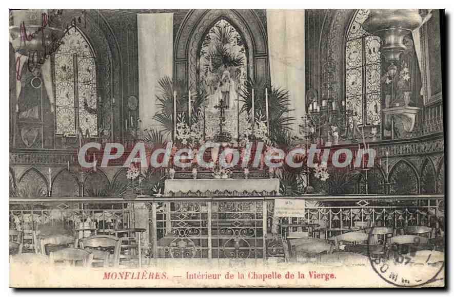 CPA Monflieres Interieur de la Chapelle de la Vierge