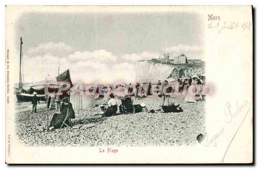 La Plage — Mers — éditeur: Steinmetz & Co. Frémat & Cie, Berlin, n° 869