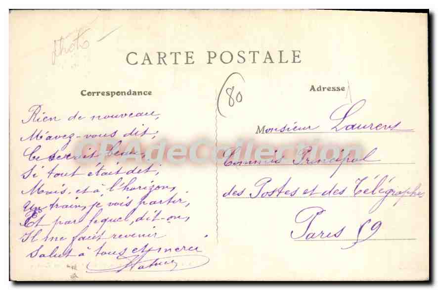 Le Port du Crotoy — L'Estacade et les vannes du bassin de chasses — Collection Fernand Poidezin, photogr. Édit. au Crotoy — Verso