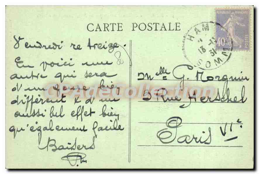CPA Ham Le Chateau dynamite par les Boches avant leur retraite — Back