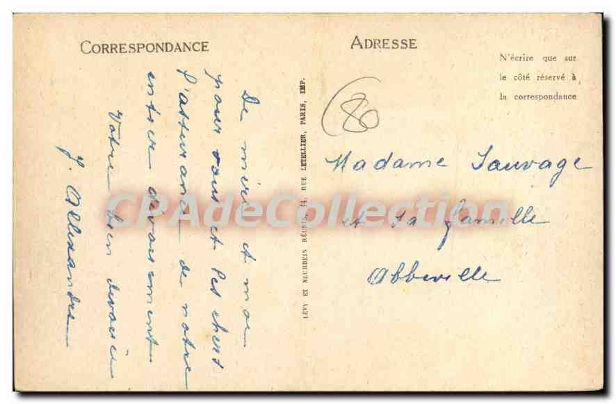 Mers-les-Bains — La Plage — LL. — N° 143 — Verso