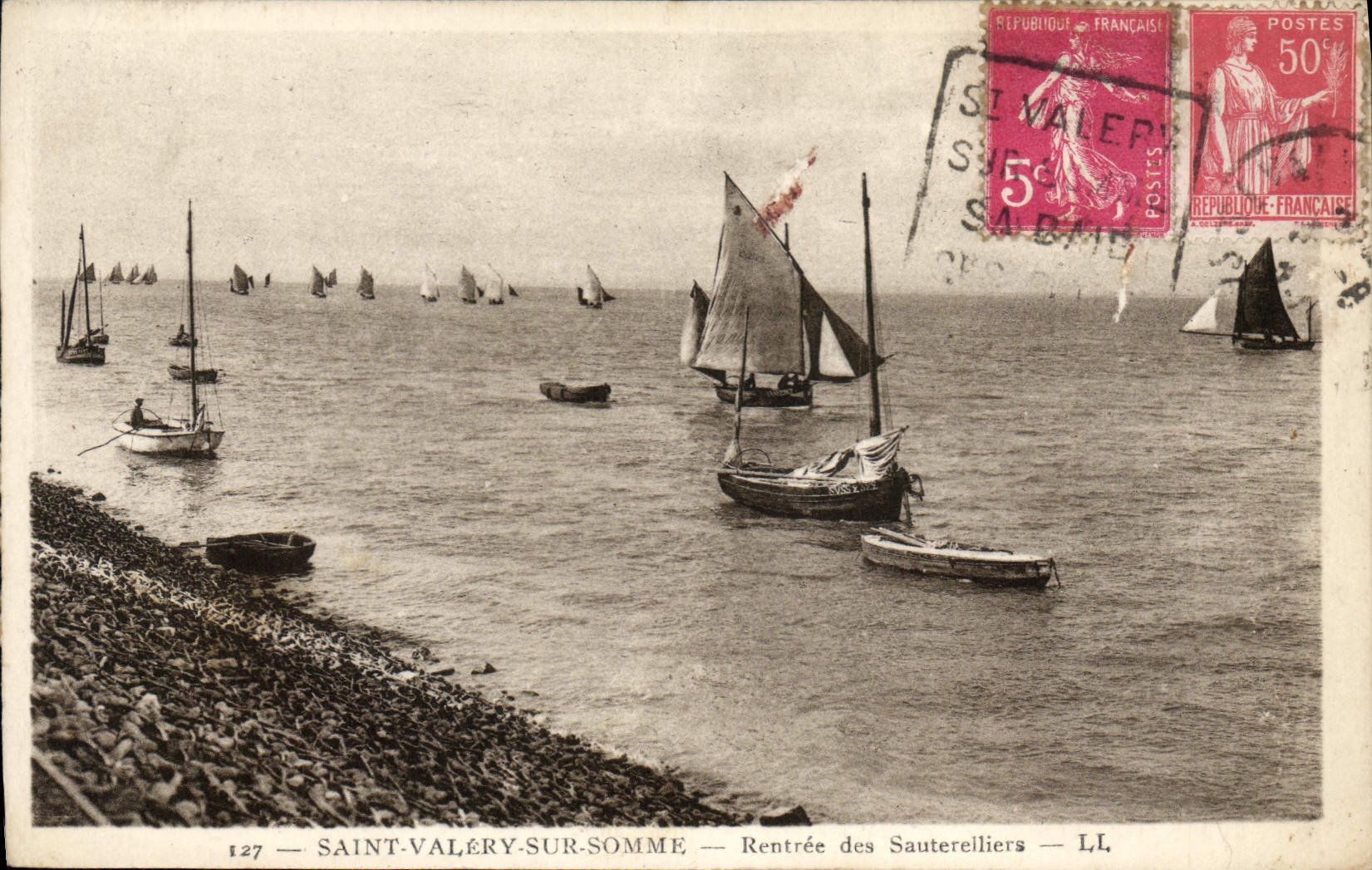 CPA Saint Valery sur Somme Rentree des Sauterelliers