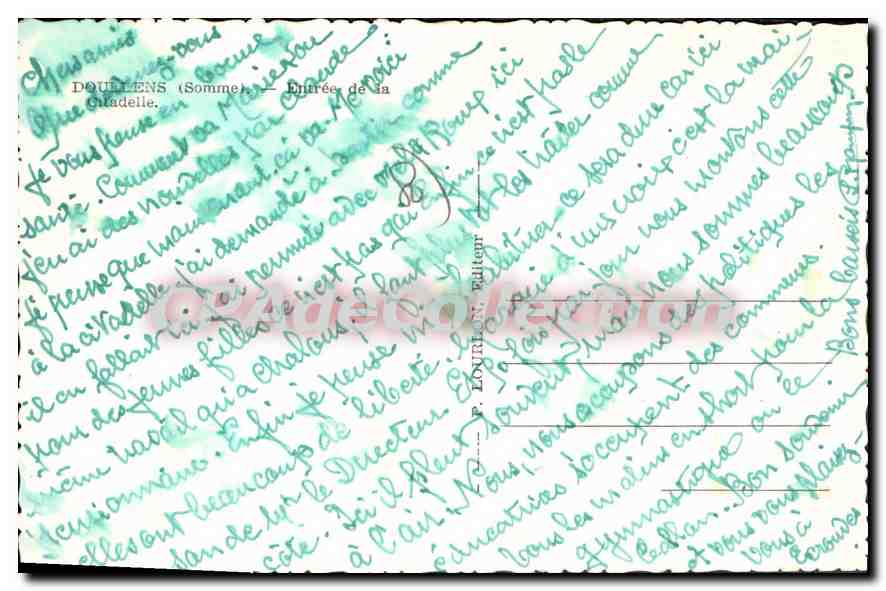 CPA Doullens (Somme) Entree de la Citadelle — Back