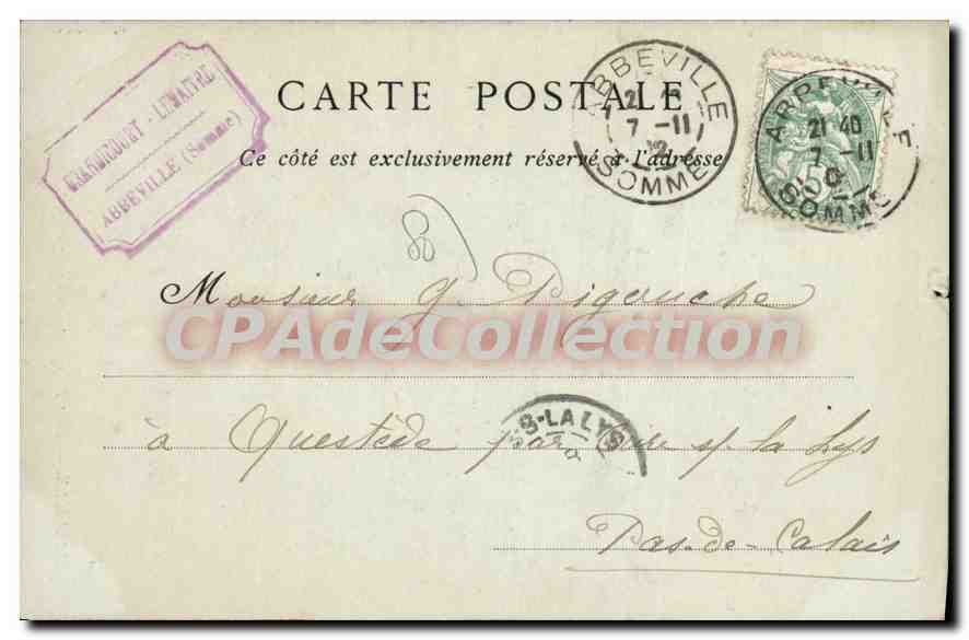 Abbeville — Cour intérieure de l'Hôtel-de-Ville, Porte du XIVe siècle — Collections ND. Phot. n°40 — Reverso