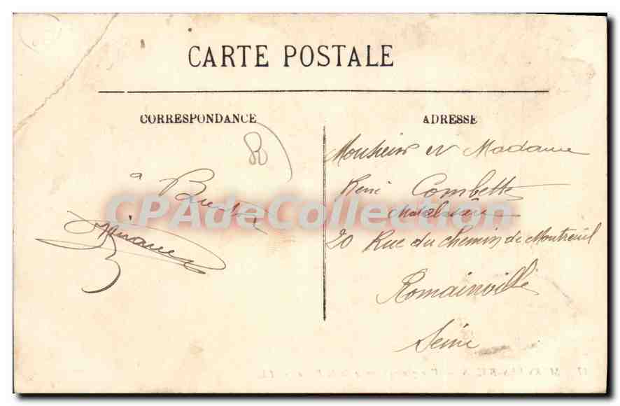 Mers-les-Bains — Vue générale prise de la Plage — LL. — Éditeur LL, n° 17 — Verso
