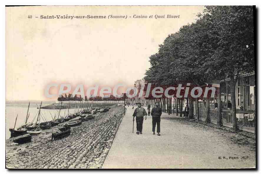 CPA Saint Valery sur Somme (Somme) Casino et Quai Blavet