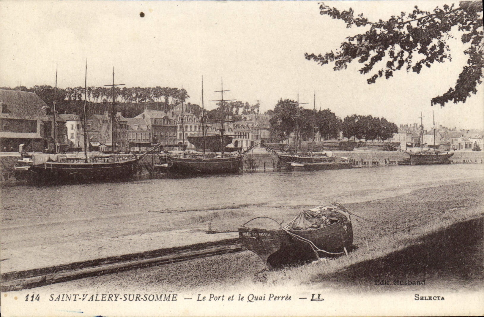 CPA Saint Valery sur Somme Le Port et le Quai Perree