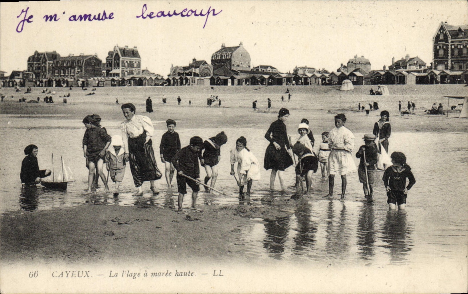 Cayeux-sur-Mer — La plage à marée haute — LL, n°66
