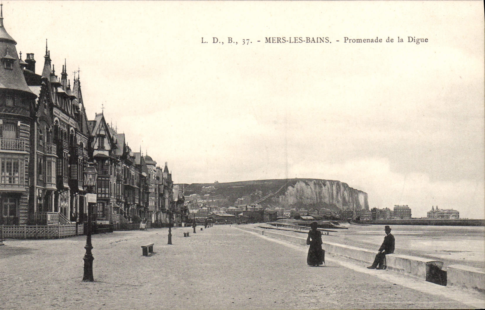 Mers-les-Bains — Promenade de la Digue — L. D., B., 37