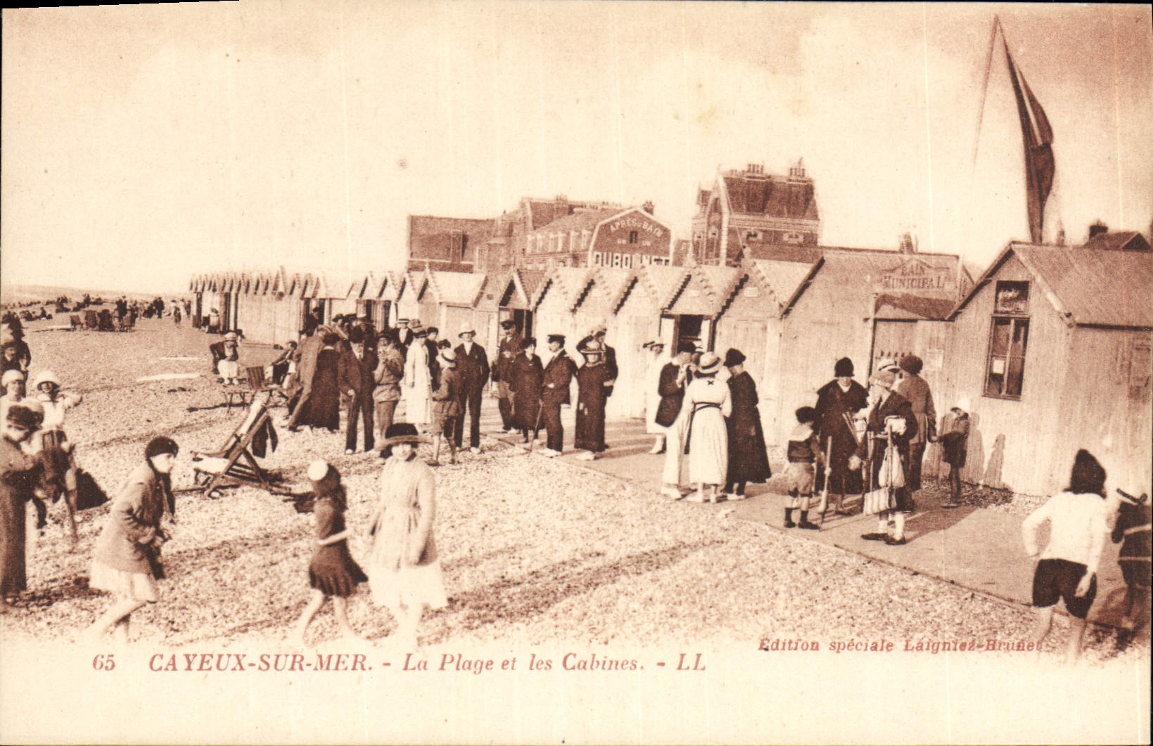 CAYEUX-SUR-MER — La Plage et les Cabines — Édition spéciale Laigniez-Brunet