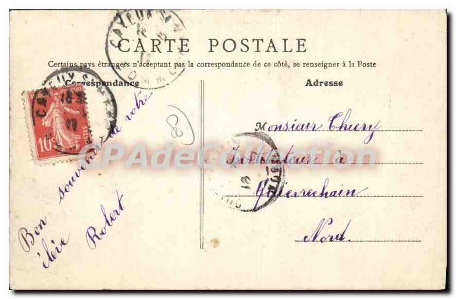 Cayeux-sur-Mer — Les Enfants à Mer basse — Éditeur inconnu, n°8 — Verso