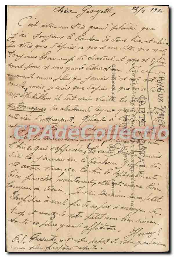 Un Souvenir de Cayeux-sur-Mer — éditeur Circe, n° 4425 — Reverso