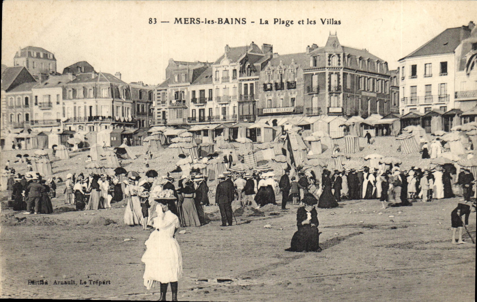 MERS-les-BAINS - La Plage et les Villas — Éditeur Arnault, Le Trépart, n°83